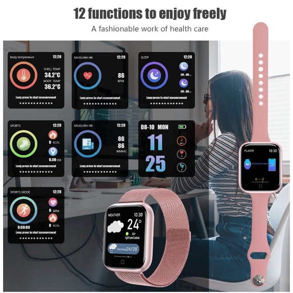 Unisex Smart Watch, Fitness Tracker - Picture 6 of 12